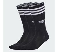 CALZE ADIDAS ORIGINALS UOMO DONNA 3S JV7417 NERO BLACK SOLID CREW 3 PACK TRIPACK