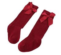 Calze Adorabili da Bowknot per Bambine Cute Princess con Strisce Verticali, per 0-2 Anni Baby Creativo e utile Beautiful Design