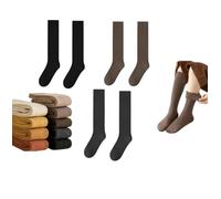 Calze al ginocchio da donna, Caldo Cotone Calze al Ginocchio, Caldo Inverno in puro cotone Scaldamuscoli, Calzini lunghi e morbidi sopra il ginocchio Calzini Casual High Boot Calze invernali Donna