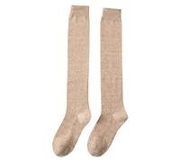 Calze al ginocchio da donna, ispessimento invernale, calde, medie lunghe, sopra il ginocchio, calze in cotone leggero, per calendario dell'Avvento, da uomo, cachi, Taglia unica