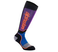 Calze Alpinestars MX Plus ideali per motocross NERO BLU ROYAL VIOLA (1246) - L