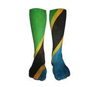 Calze alte alla coscia Bandiera della Tanzania Calze a compressione sopra il ginocchio Calze lunghe al ginocchio per donna Uomo