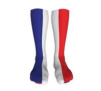 Calze alte fino alla coscia Bandiera della Francia Calze a compressione sopra il ginocchio Calze lunghe alte al ginocchio per donna uomo