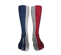 Calze alte fino alla coscia Bandiera della Francia su muro sopra il ginocchio Calze a compressione Calze lunghe alte al ginocchio per donna uomo