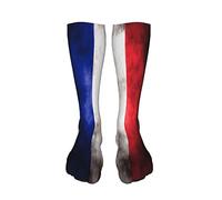 Calze alte fino alla coscia Calze a compressione sopra il ginocchio Bandiera della Francia Calze lunghe alte al ginocchio per donna Uomo