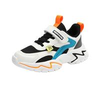 Calze Alte Ragazzo e Inverno Mesh Breathable Adjustable Shoelaces Medium and Large Children's Casual Sport Shoes Calze Trampolino, arancione, 33.5 EU