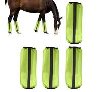 Calze anti-mosche per ,4 pezzi di protezioni in mesh per le gambe - Gambali protettivi per equini - per Addestramento Ranch Fattoria Ippodromo Gare Competizioni Sportive