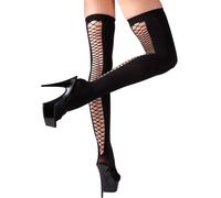 Calze Autoreggenti Overknee Cottelli LEGWEAR Nero con Inserto a Rete