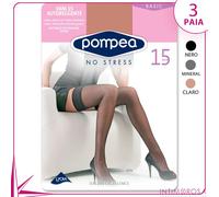 Calze autoreggenti Pompea vani 15 den velati 3 paia