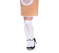 Calze autoreggenti sexy bianche con fiocco