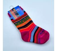 Calze Bimbo/a Gallo Collection Cotone Rigate Pois Magenta (età 3 / 7 mesi)