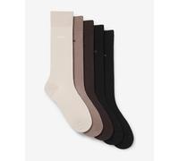 Calze BOSS Cotton Small Logo beige nero marrone (5 paia)