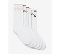 Calze BOSS Strippe bianco beige nero (6 paia)