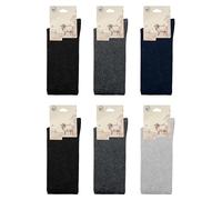 Calze calzini Unisex 6 Paia per Donna e Uomo in Lana e Cashmere Misto di alta qualità Invernale Natalizie cod.8500 (40-46, Multicolore)