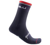 Calze Castelli Quindici Soft Merino blu scuro rosso - XXL