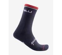 Calze Castelli Quindici Soft Merino blu scuro rosso - S-M
