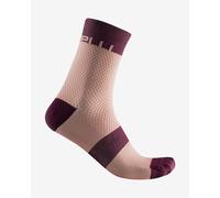 Castelli 4522069-421 VELOCISSIMA 12 SOCK Donna Calzini BORDEAUX/BLUSH L/X