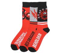 Calze Casual Crew Dungeons & Dragons Mostri, 3-Pezzi, Uomo 10-13