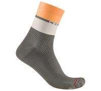 Calze ciclismo donna Elegante 12 grigio/arancione L-XL