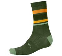 Calze ciclismo invernali BaaBaa Merino Stripe oliva S-M