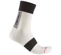 Calze ciclismo invernali donna Velocissima Thermal bianco/nero L-XL