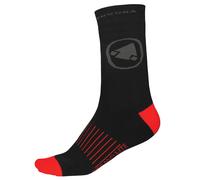 Calze ciclismo invernali Thermolite II (pacco da due) nero/rosso S-M