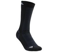 Calze ciclismo invernali Warm Mid (confezione da 2) nero/bianco L