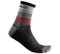 Calze ciclismo Scia 12 grigio/rosso S-M