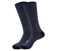 Calze classiche da uomo per il costume tradizionale - 1 paio di calzini in cotone a coste | comode calze adatte a scarpe d'avena e pantaloni in pelle, Stil_s04 blu navy, 52