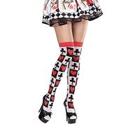 CALZE COLLANT PARIGINE CARTE POKER PER ABITO TRAVESTIMENTO VESTITO CARNEVALE