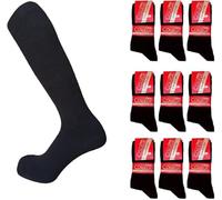 calze college 3 Paia Calze Lunghe In Cotone Caldo Elasticizzato, confortevoli e rinforzate su punta e tallone Made in Italy prodotte con macchine innovative antiodore (3paia Nero, 43-46)