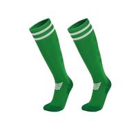 Calze Compressione Calze a compressione traspiranti, alte fino al ginocchio, lunghe, for adulti, ragazzi e bambini, pratiche calze da calcio da competizione(Green,XL(Eu 45-49))