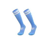 Calze Compressione Calze a compressione traspiranti, alte fino al ginocchio, lunghe, for adulti, ragazzi e bambini, pratiche calze da calcio da competizione(Light blue,XL(Eu 45-49))