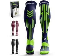 Calze Compressione Graduata Sport Uomo/Donna (1 Paio) - Calze Contenitive Running, Trekking, Sport, Calcio, Sci - Calzettoni Lunghe Termiche Estive e Invernali - Calza Elastica Lana Merino Traspirante