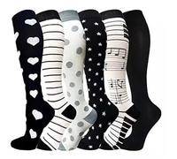 Calze compressione uomo Calzini A Compressione For Leggings Da Corsa, Calcio, Unisex, For Adulti, Edition Network, Infermiere Rossi A Pressione, Uomo Calze compressione graduata uomo(MIX006-27,L-XL)