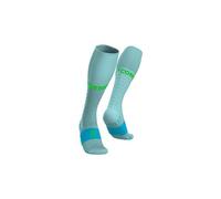 Compressport Full Socks Run Calzettoni T4 Azzurro