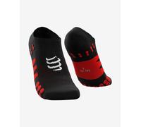 Calze Compressport No Show nero rosso - T2