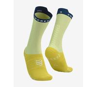 Compressport pro racing v4 0 bike socks yellow green blue