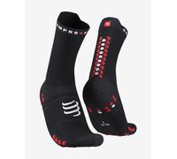COMPRESSPORT Pro Racing Socks v4.0 Run High Calzini, Nero/Rosso, 39-41 Unisex-Adult