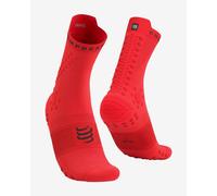 Calze Compressport Pro Racing v4.0 Trail rosso brillante nero - T1