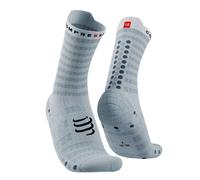Calze Compressport Pro Racing v4.0 Ultralight Run High Grigio Bianco, Taglia T2