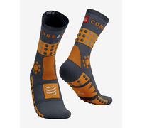 Calze Compressport Trekking grigio scuro arancio - T3