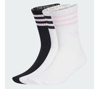 Calze con 3 strisce, 3 paia White / Black / Clear Pink 46-48