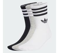 Calze con 3 strisce, 3 paia White / Medium Grey Heather / Black 31-33