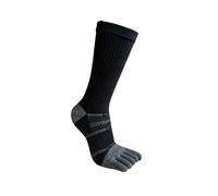 Calze Con Dita 3 paia di calzini lunghi a cinque dita uomo in cotone a righe a compressione solida che assorbe il sudore traspirante fitness escursionismo calzini sportivi con punta all'aperto(Black g