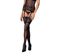 Calze con Reggicalze Obsessive Letica Nero S/M