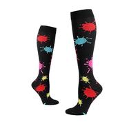 Calze Contenitive Uomo, Calzini Donna Sportivi Traspiranti Antiscivolo Corsa Tieniti al Caldo Calze Sporting Lunghi Comodi Casual Elasticità per Sport in Bici Viaggi