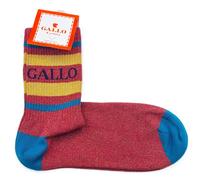 Calze Corte Gallo Donna Lurex Unito Glitterate Amaranto Cotone tg. S/M 36 - 40