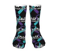 Calze Corte It'S Ok Not To Be Ok Suicide Prevention Awareness Ribbon Casual Calze Antiodore Calzini Calcio Per Donna Uomo Lavoro