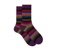 Calze corte uomo fucsia righe pari